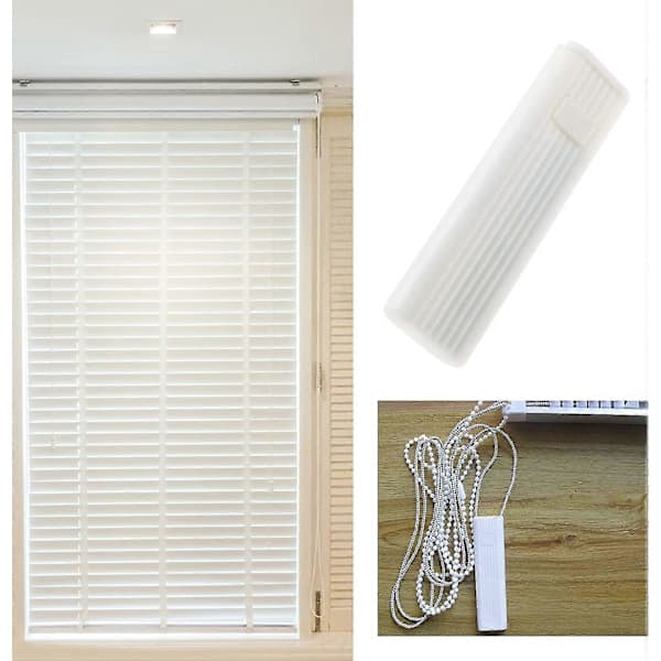 Vertical Blind Cord Weights Pack, White Plastic Safety Handles Clips Devices, Blind Accessories, 100 x 30 mm