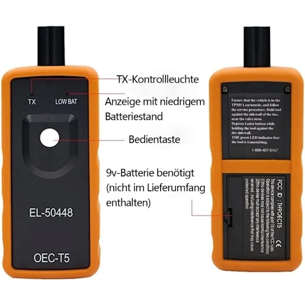 EL 50448 Oppimisjärjestelmä - TPMS Nollaustyökalu - Rengaspaineen Nollaustyökalu - Rengaspaineen Nollausoppimistyökalu
