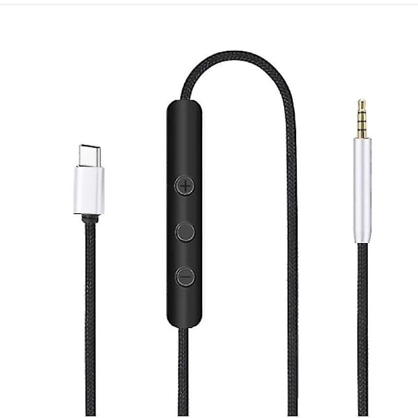 USB-C til 2.5mm Hannkabel for QC25/QC35/QC35II/QC45 Hodetelefoner med Mikrofon