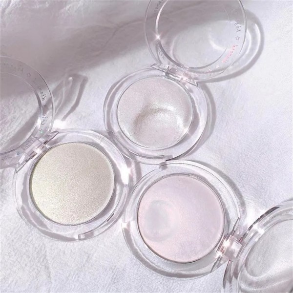 Grossist 1/2ST Highlighter Palett Ansikte Kropp Highlight Glitter Puder Ansiktsmakeup Illuminator Ljusare Ansikte 3 Färg Högglans Puder