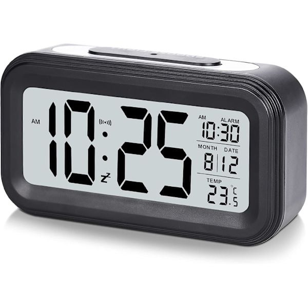 XJ-Vækkeur 4,3\" LED-display, digitalt vækkeur med batteridrift, snooze, let at bruge