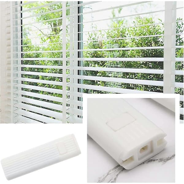 Vertical Blind Cord Weights Pack, White Plastic Safety Handles Clips Devices, Blind Accessories, 100 x 30 mm