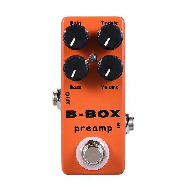 XJ-B-box Elektrisk Gitarr Preamp Effektpedal Full Metallskal True Bypass
