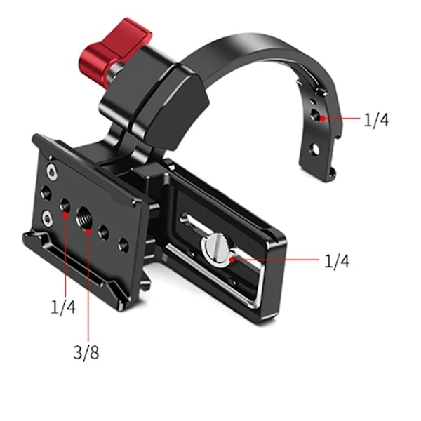 XJ-Lens Støttebrakett Halvsirkelformet Ring Horisontal Vertikal For Dslr Kamera Videoholder Cold Shoe