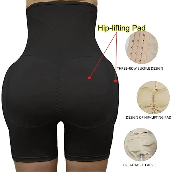 S-6XL Kvinnor Trosor med rumplyft Höftlyft Formande Underkläder Boyshort Magekontroll Lårförminskare Falsk Rumpa Stuss Shorts