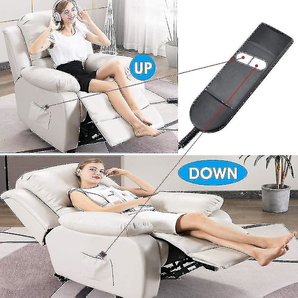 XJ-Manuel Styring 2-Knaps Recliner Fjernbetjening Strømstolsknap Til Løftestol, Elektrisk Sofa, Recliner