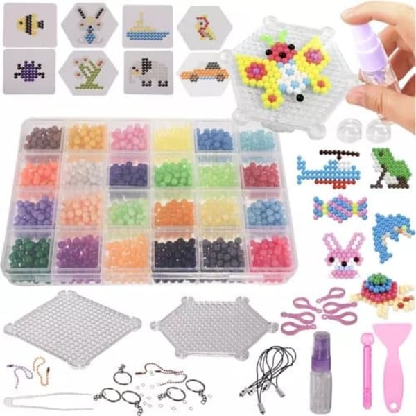 XJ-Perlesæt 2800 Perler og Perleplader Hobby