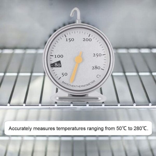 Ugnstermometer, 50℃ till 280℃ Hållbar Stor Urtavla Rostfritt Stål Kök Ugnstermometer
