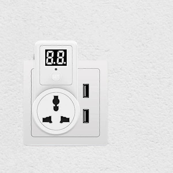 Europeisk Standard Timer Uttak Funksjonell LCD Digital Timer Uttak EU-kontakt