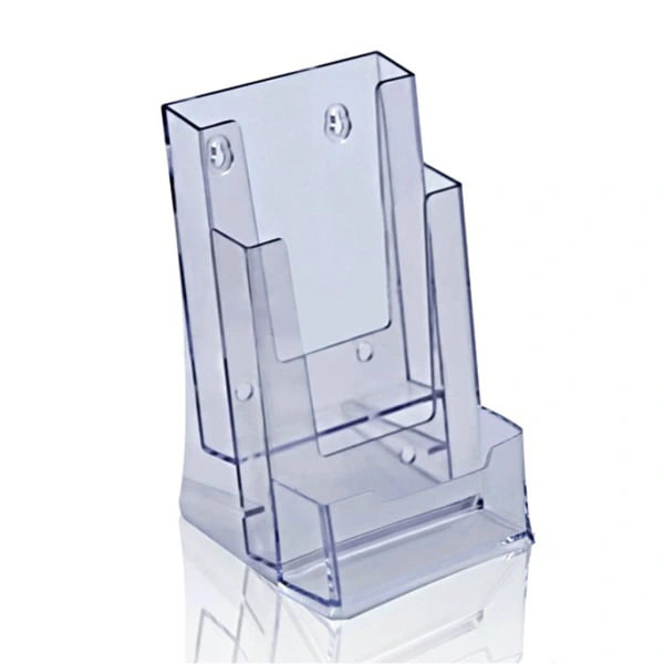 Transparent brochurestativ til visitkort Brochurestativ Pamphlet Borddisplaystativ null - A