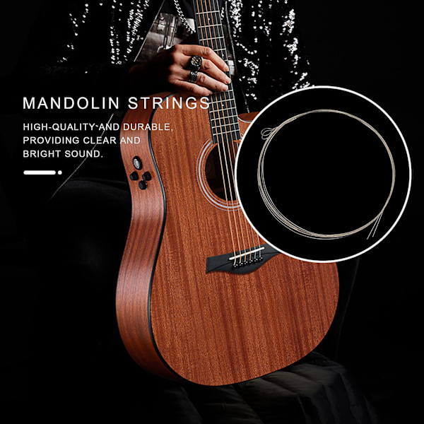 XJ-8 stk./pakke Mandolin Strenge Sæt G D A E Mandolin Tilbehør M100