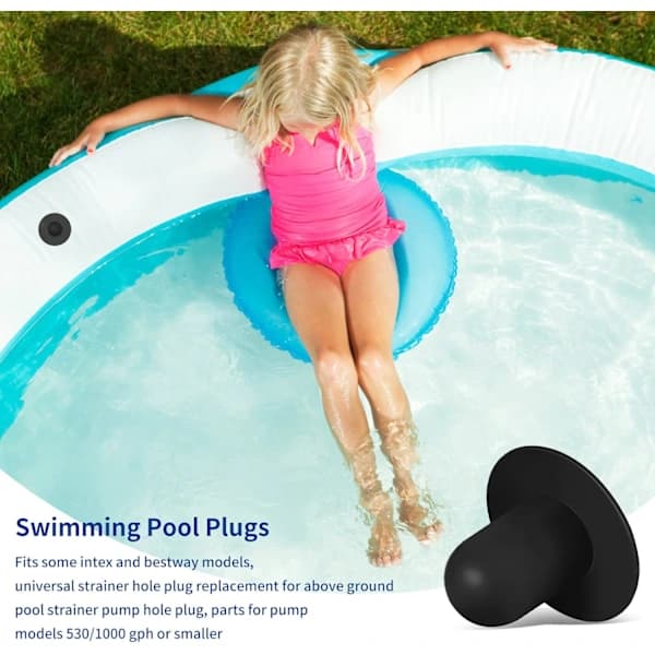 4-pack pool wall plug replacement parts - above ground pool filter pump filter hole plug compatible with Intex and Bestway