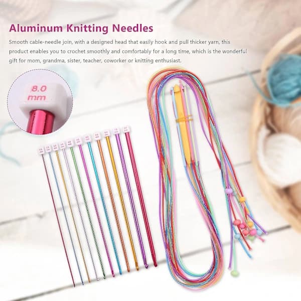 23 stk Kabel Heklenål Og Strikking