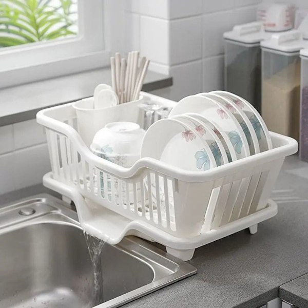 XJ-Plastbestikbakke, Holdbar Firkantet Opbevaringshylde, Praktisk Opbevaringskurv