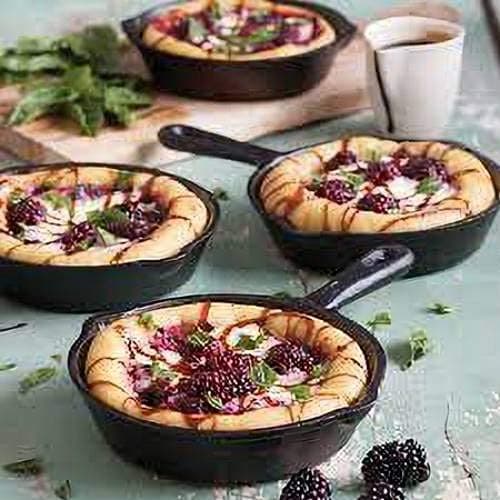 6,3\" Mini Støbejernspande, Lille Stegepande til Køkken og Camping (Sort) single pan frying pan 16cm