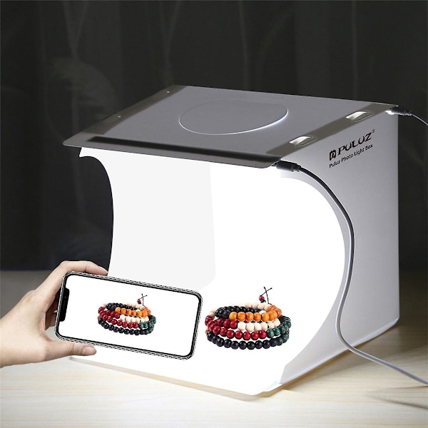 XJ-22cmx23cmx24cm valokuvauskoppi 40 LED-valoa pehmeällä valaistuksella ja 1 kpl -USB-kaapeli 6 värillisellä taustalla