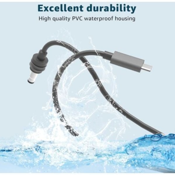 Starlink Mini USB C til DC Strømkabel 3m 100W USB Type C til DC Kabel til Starlink Mini 18AWG Vandtæt Holdbart Kabel Kompatibelt med 100W+ PD Opladning
