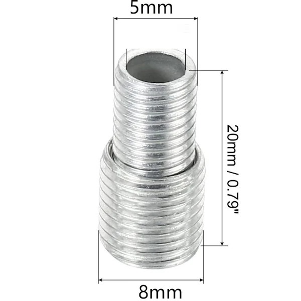 6 stk. omstillingsskrue i rustfrit stål, variabel diameter, 6 stk.