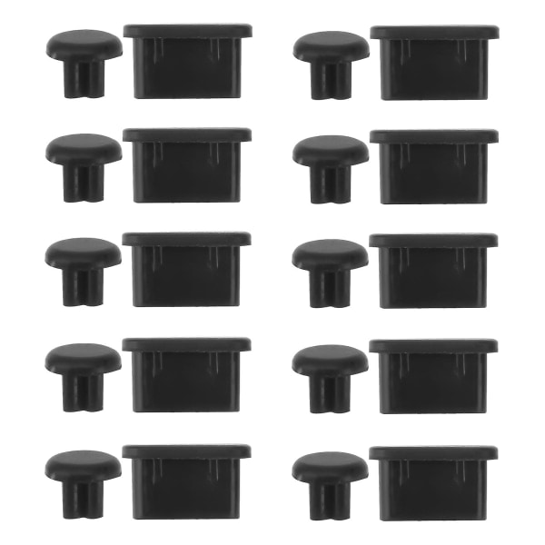 10 Par Små Telefonport Dammskydd Hörlursuttagspluggar USB C Dammskydd Smartphone Dammskydd USB C Plugg