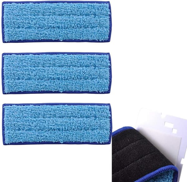 Mopping Pads for iRobot Braava Jet 240 241, 3 Pack Washable Reusable Microfiber Wet Mop Replacement Pads, Blue*(129 tegn)*