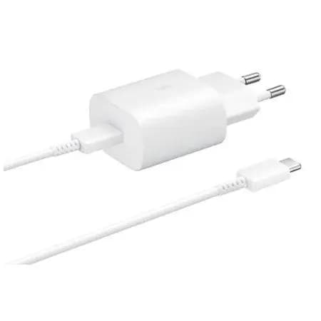Rask ladeadapter med USB C til USB C 3A-kabel for Samsung og Android-telefoner Hvit White 45W