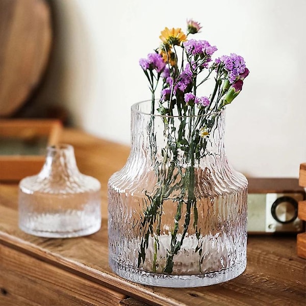 XJ-Glasblommavas Blomma Kruka Behållare Heminredning Vas Dekor - C