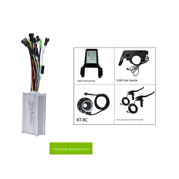 XJ-17a -mode Controller Kit 36v 48v 350w Til Elektrisk Cykel Motor Konverteringssæt Med S830 Display Tommelfinger