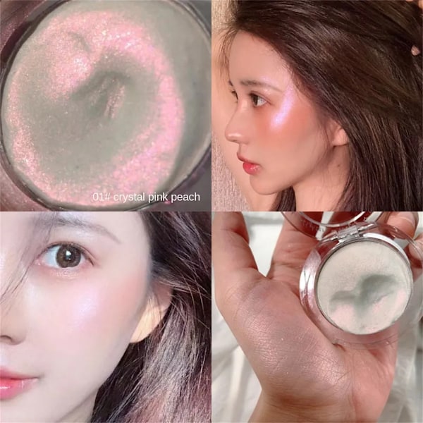 Grossist 1/2ST Highlighter Palett Ansikte Kropp Highlight Glitter Puder Ansiktsmakeup Illuminator Ljusare Ansikte 3 Färg Högglans Puder