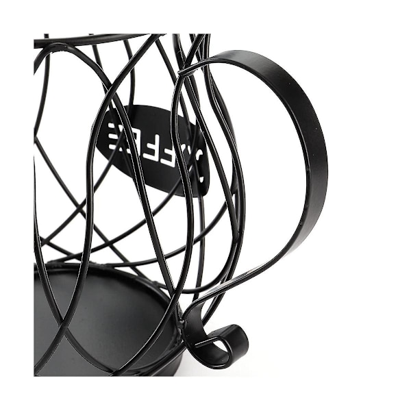 Universal Kaffekapsel Oppbevaringskurv Kaffekoppkurv Kaffepute Organizer Holder Svart Cafe Ho