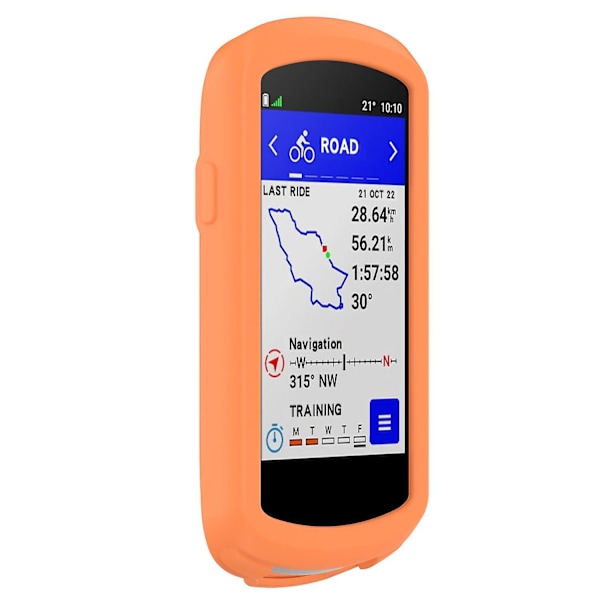 XJ-Ridsefast blødt silikoneetui til Garmin Edge 1040 cykel GPS-computer beskyttende etui (YJD) Orange