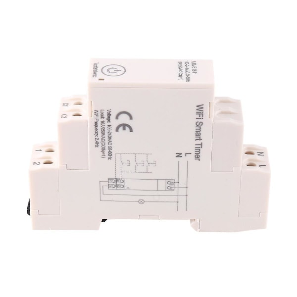 XJ-Atms161 Wifi Smart Timer & Elektricitetsmåler Tuya App Timer Switch 100-240vac 16a 250vac