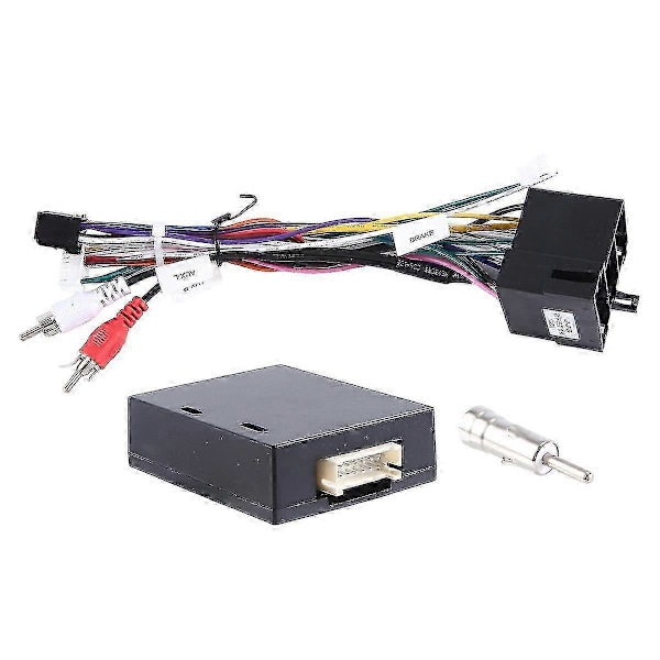 XJ-Bil Android Radio CANBus Kabel Strømforsyningskabel Koblingssett Adapter med CAN Bus Dekoder for 147 159