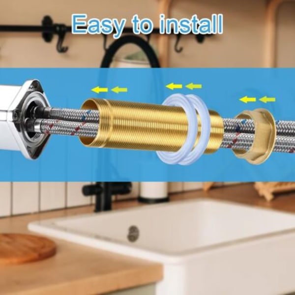 Reparationssats för kran, mässingsgänga fästtillbehörssats för kranreparation (M32-60mm)