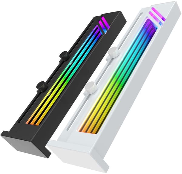 GPU-støttebeslag, ARGB-synkronisering, magnetisk skridsikker base, universel kompatibilitet til gaming-pc'er, sort