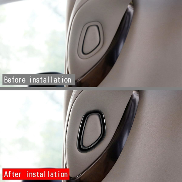 XJ-For Alphard/vellfire 40 Series 2023+ Auton etuistuimen takakoukun painikkeen koristelista kiiltävä musta