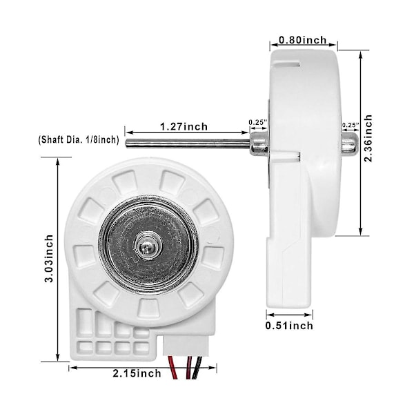 XJ-12v 4w Køleskab Fordamper Blæsermotor Udskiftning Til Bcd-330wtv 50240401000p Zwf-02-4 Cw