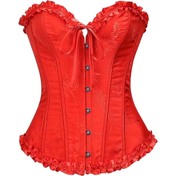 XJ-Korset Toppe til Kvinder, Bustier Shapewear Lingeri, Blonde Talje Push Up Bodysuit rød