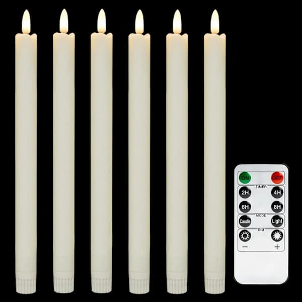 6-pack Battery Operated LED Candles with Remote Control and Timer A A