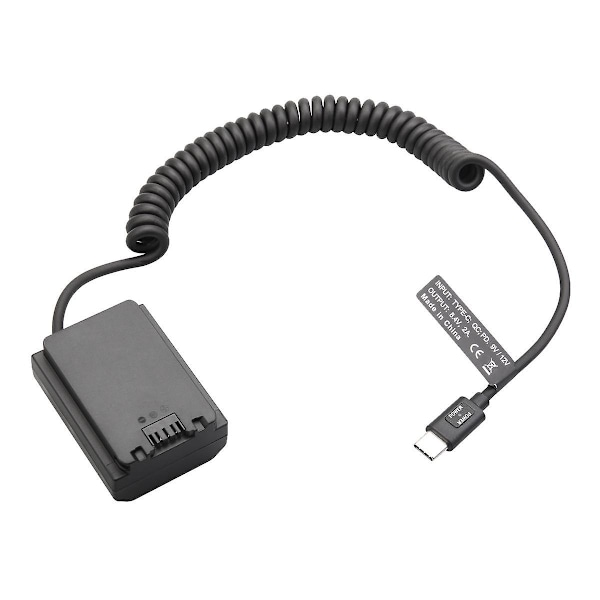 XJ-Np-fz100 Np Fz100 Dummy Batteri Type-c Fjederkabel Til A9 A9r A9s A7r3 A7m3 A7s3 A7iii A7r4 A7m4 A