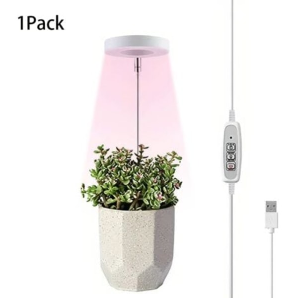 LED-täyden spektrin lamppu sisäkäyttöön, täyden spektrin kasvilamppu kytkimellä ja USB-latausportilla puutarhakasvihuoneeseen