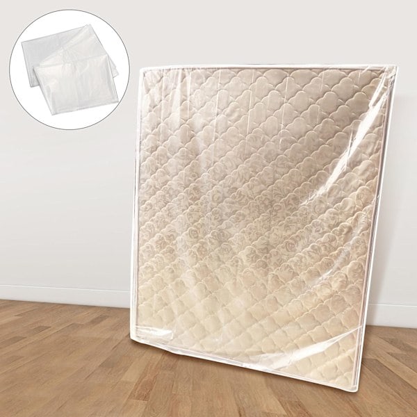 Tyk Madraspose Madrasbeskytter Madrasopbevaringspose Smudsafvisende Opbevaringspose Transparent Gennemsigtig 240X150X35CM