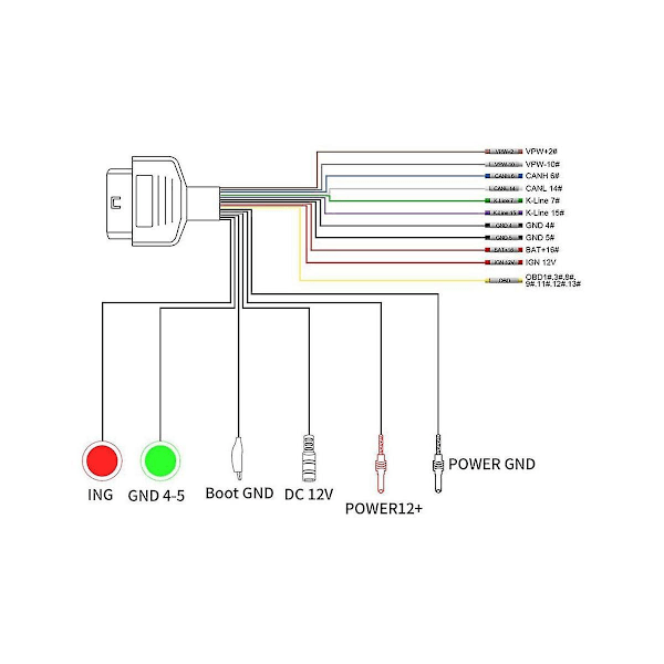 XJ-Full Protokoll Obd2 Jumper Används För Att Ansluta Ecu För Ecu-Programmering Via Pps/ Fgtech/ Kess/ Byshut/ Dis