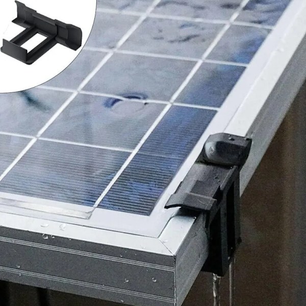 10 kpl 30/35/40 mm aurinkopaneelin vedenpoistoklipsit aurinkosähkömoduulien puhdistusklipsit vedenpoistoon aurinkoenergian tarvikkeille