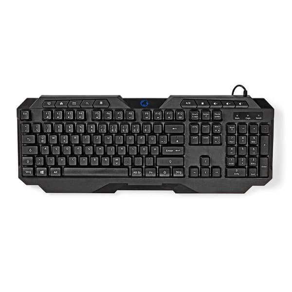 XJ-Kablet Gaming Tastatur | USB Type-A | Membrantaster | LED | QWERTZ | DE Layout | USB strøm | Strømkabellængde: 1.30 m | Multimedia