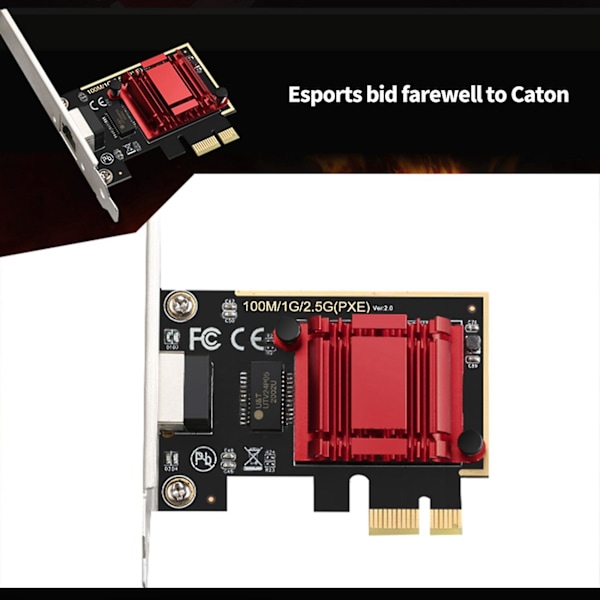 XJ-2x Pcie Kort 2.5gbps Gigabit Netværkskort 10/100/1000mbps Rtl8125b Rj45 Ethernet Netværkskort Pci-e