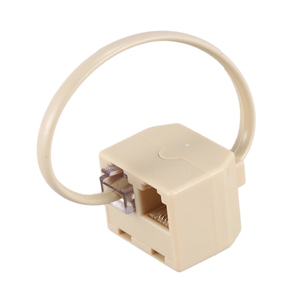 XJ-10x Rj11 6p4c 2-vejs Udgang Telefonstik Linjesplitter Adapter Beige