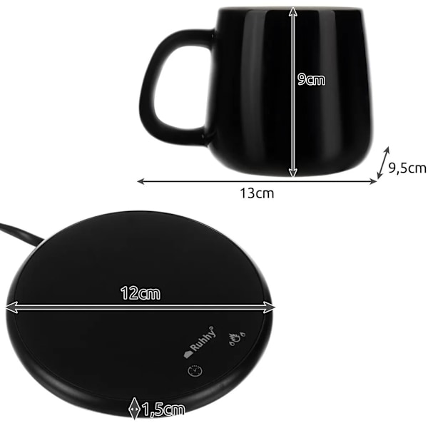 XJ-Elektrisk Värmeplatta med Mugg - 400 ml