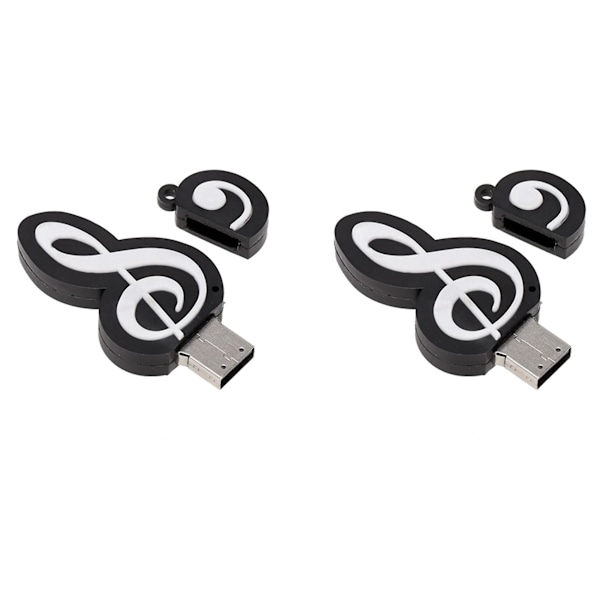 XJ-2x Usb 2.0 Stick Sødt Tegneserie Memory Stick Musiknoder Symbol Usb 2.0 Memory Ekstern Usb Flash Dri