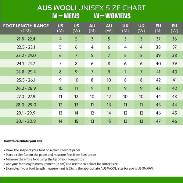 Australien Vattentät Unisex Äkta Fårullsskorta Svart 1 Black 1