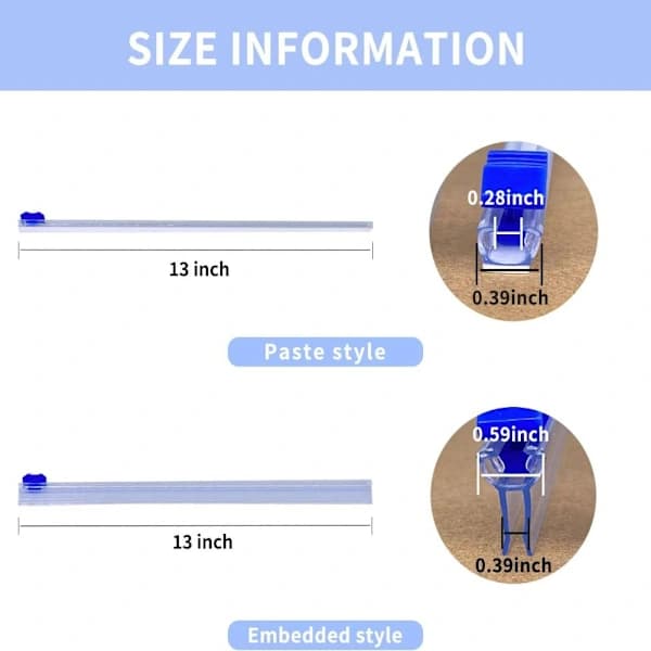 6 stk. plastfoliekutter selvklebende glidende matemballasjekutter plug-in